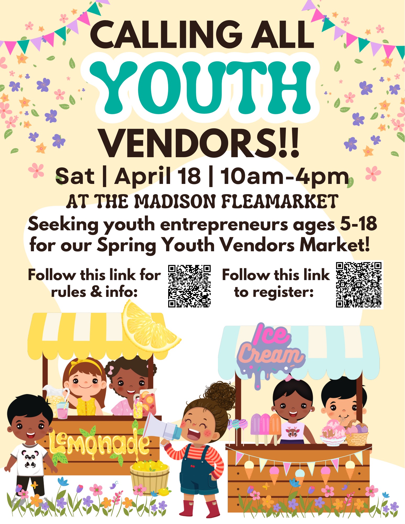 Youth Vendors Market Flyer